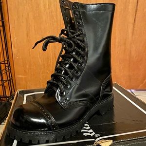 Corcoran black combat boots